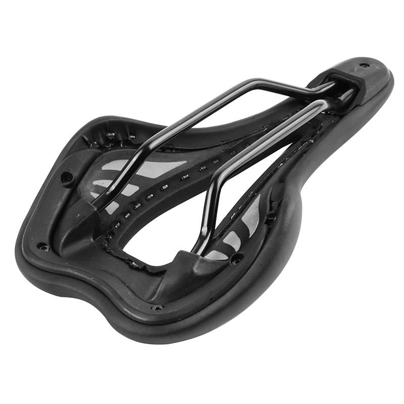 Selle Newton route-VTT noir SAD1 avec trou central 269X140MM rail acier noir - vue 5