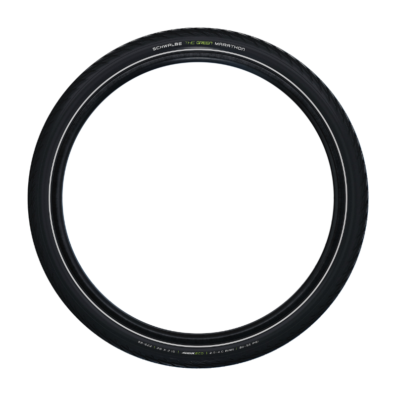 Pneu VTT urbain Schwalbe Marathon Green 29 x 2.15 noir TR (55-622) renfort flanc Reflex compatible VAE - vue 3