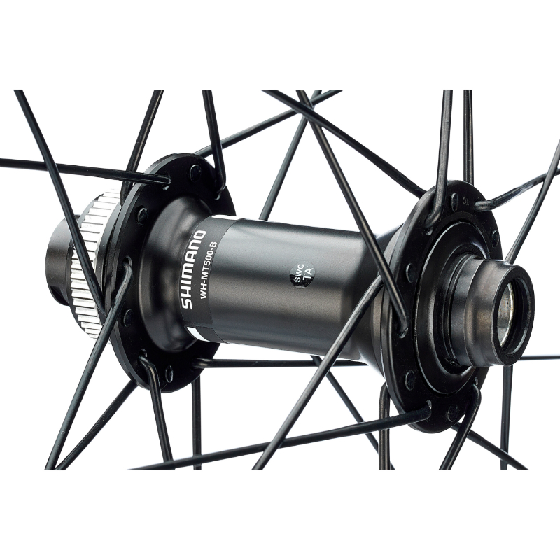 Roues VTT disque 29" Shimano MT501 Boost Centerlock avant + arrière 12V Microspline noir axe traversant 12-148 et 15-110 jante 24C - vue 3