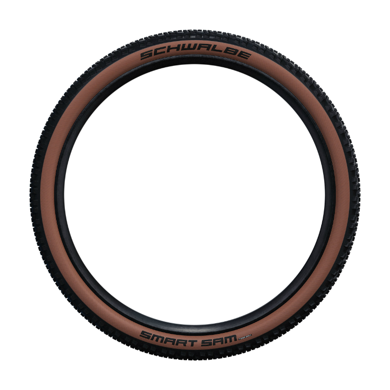 Pneu VTT 29 x 2.25 schwalbe smart sam addix performance noir flanc bronze TR (57-622) compatible vae - vue 3