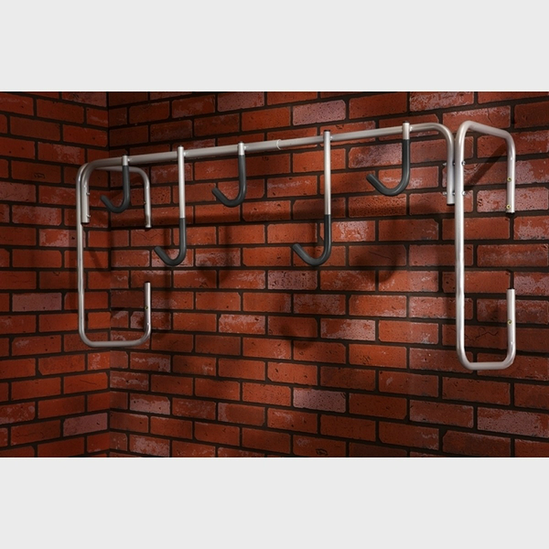 Présentoir support vélo mural MOTTEZ pour 5 vélos fixation sur roue 130x36 cm - vue 2