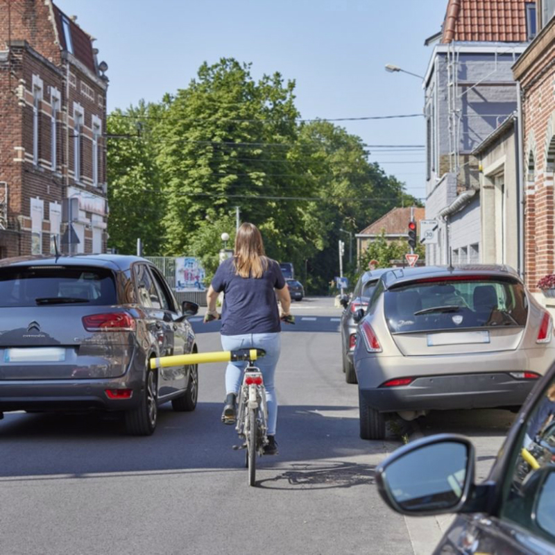 Écarteur de danger la Paulette 70 cm jaune avec bande réfléchissante MOTTEZ - vue 6
