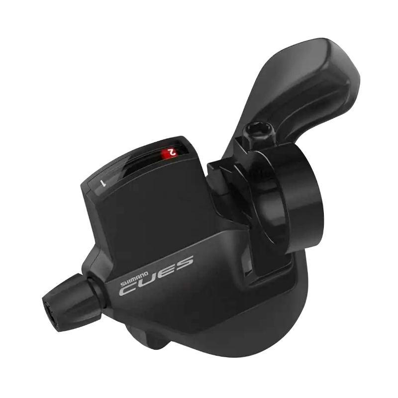 Manette VTT Shimano gauche Rapidfire Plus 2V U6000 2x11-10V avec indicateur de vitesse - vue 2