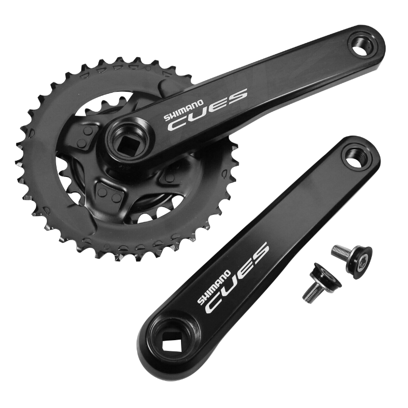 Pedalier VTT Shimano 9-10-11V. cues U4000 noir 170MM 36-22 DTS (axe carre boitier 123MM) - vue 2