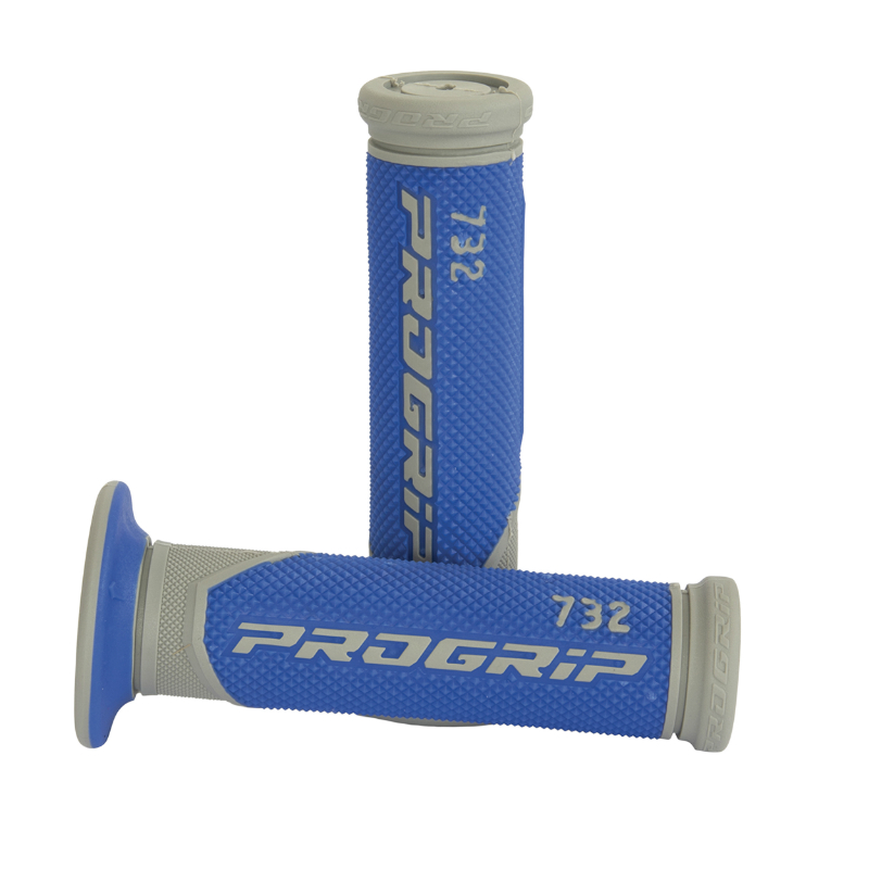 Revêtement de poignée Progrip 732 double densité gris-bleu fermé 125 mm (paire) - vue 2