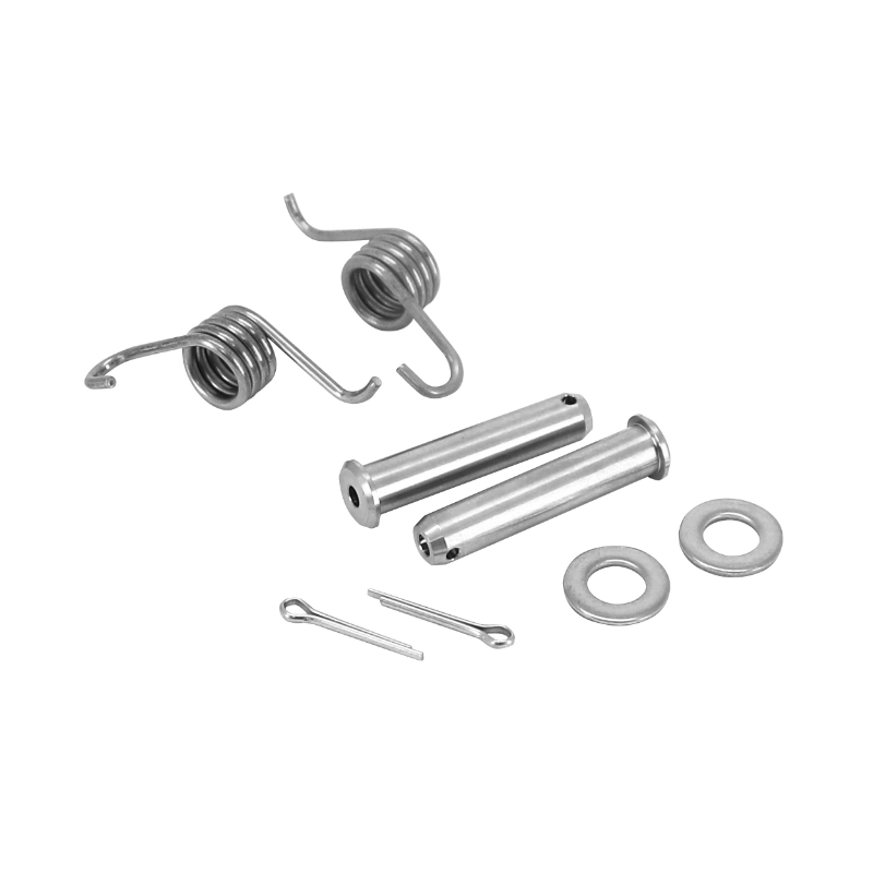 Repose-pied cale-pied avant moto off-road adaptable KTM 125 SX 2016+2022, 250 SX-F 2016+2022, 250 XC-F 2016+2022, 350 EXC-F 2017+2022, 450 EXC-F 2017+2022 acier argent-orange Buzzetti - vue 3