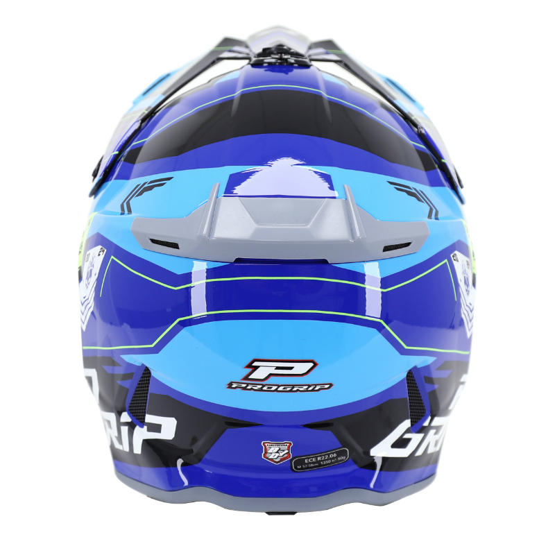 Casque cross adulte Progrip 3080 spirits bleu-noir m (ece 22.06) - vue 4