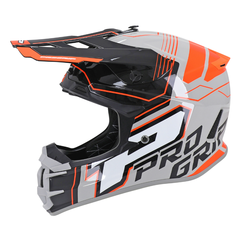 Casque cross Progrip 3080 Adventure gris-noir-orange XL - vue 2