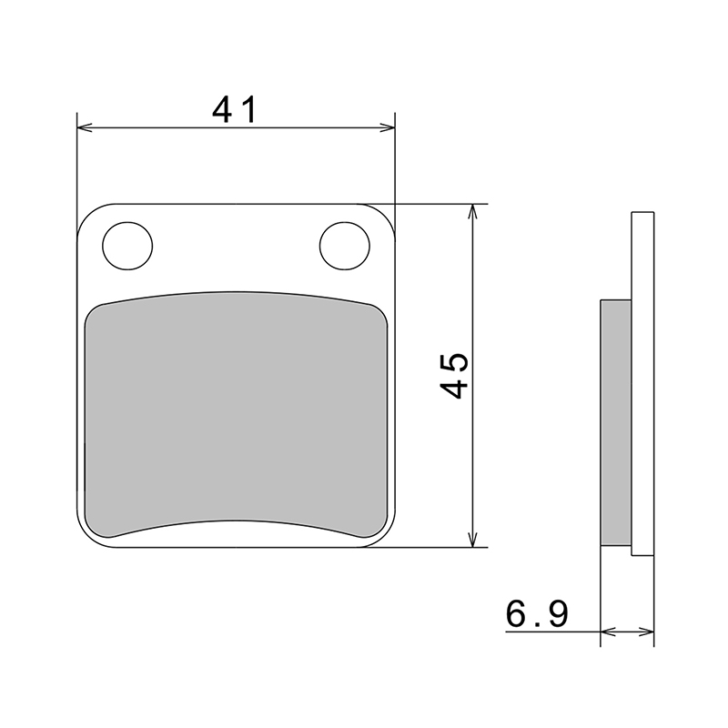Plaquette de frein Nissin semi-métal ECE R90 (A0060) - vue 2