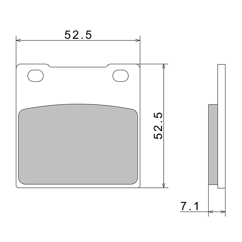 Plaquette de frein NISSIN semi-metal 600 GSF Bandit 1995-2004 / 650 SV 1999-2002 / 750 GSX-F 1989-2006 arrière (A0120) - vue 2