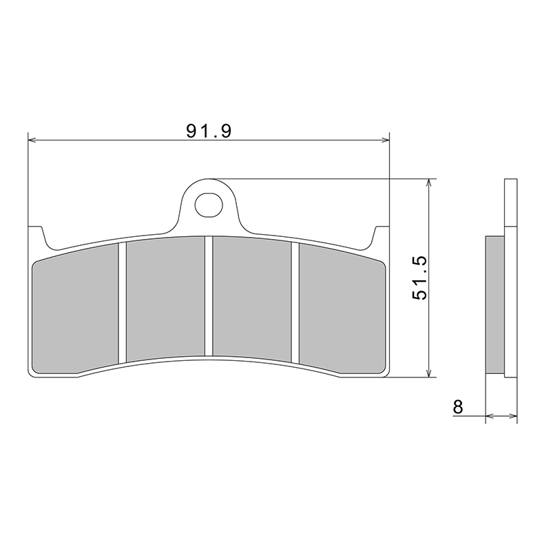 Plaquette de frein Nissin pour kawasaki ZX-7RR ninja 1996+2002-HONDA CB 1300 SF 1998+2000-yamaha 750 YZF-R7 1999+2001-BUELL 1200 S1, S3, X1, M2-MV agusta 750 F4 1999+2002 av (A0390) (semi metal) -ece R90 - vue 2