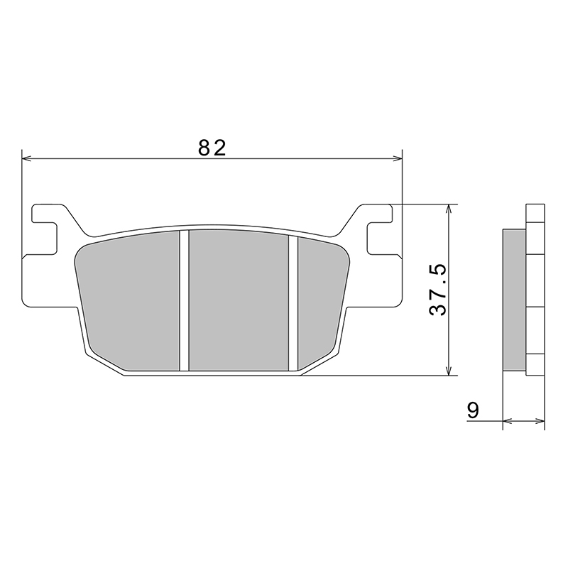 Plaquettes de frein Nissin semi-métalliques ECE R90 (A1020) - vue 2