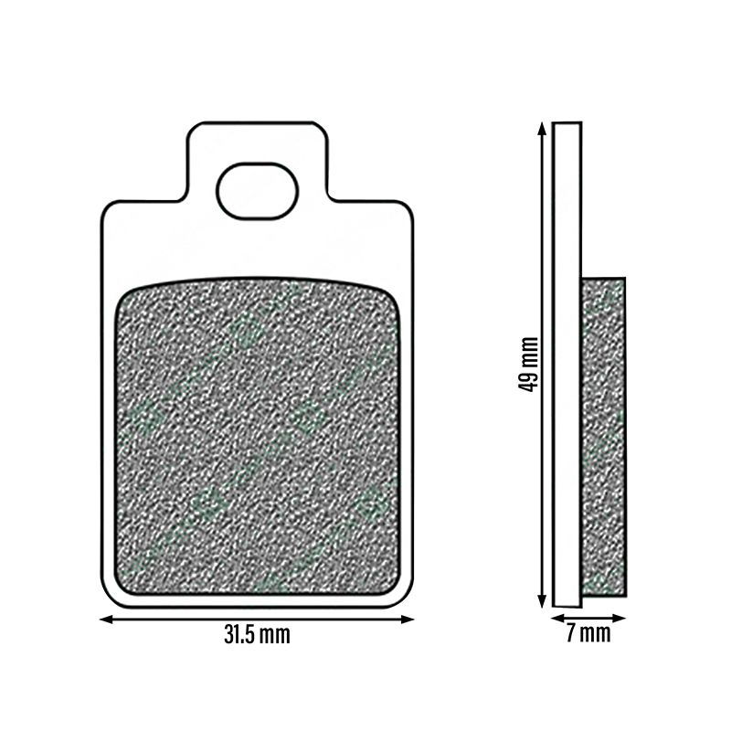 Plaquette de frein Newfren pour piaggio 50 zip 4T 2000+2004 av, zip 2000+ 2T av, liberty 2T 1997+ av, liberty 4T 2000+ av, vespa LX 2T-4T 2005+ av (FD0225BE) (elite organique) - vue 2