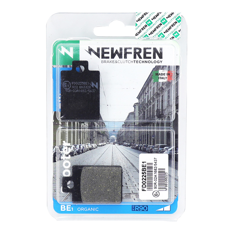 Plaquette de frein Newfren pour piaggio 50 zip 4T 2000+2004 av, zip 2000+ 2T av, liberty 2T 1997+ av, liberty 4T 2000+ av, vespa LX 2T-4T 2005+ av (FD0225BE) (elite organique) - vue 3