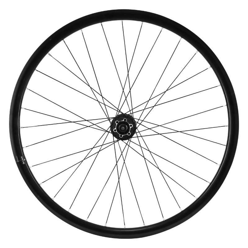 Roue gravel route disque 700 Pulse 19 avant moyeu Shimano Deore M475 disque 6 trous jante 19C 32 rayons noir tubeless ready - vue 2