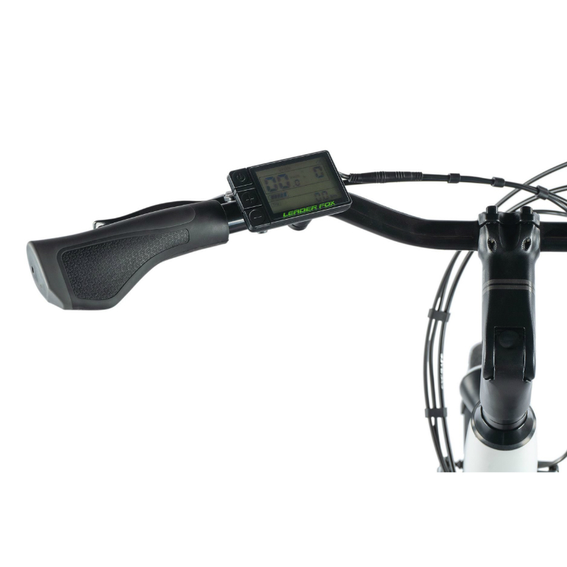 Velo electrique-vae city 28 Leader Fox park mixte blanc brillant 7V moteur roue ar bafang 36V 45NM batterie 15AH (20'' - H52CM - taille l - pour adulte de 178CM à 185CM) - vue 3