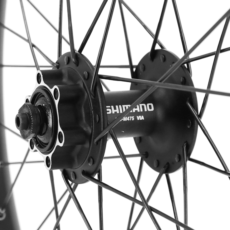 Roue VTT VELOX 20" disque blocage avant noir moyeu Shimano M475 jante 30C 32 rayons 2.3mm - vue 3