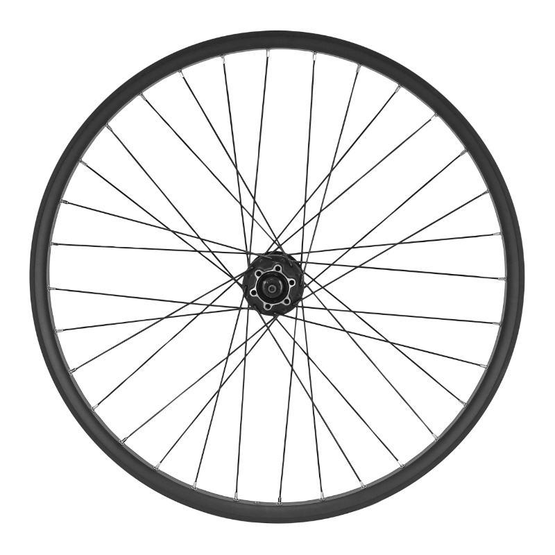 Roue VTT cargo VAE longtail disque blocage 26" Trucky avant noir moyeu Shimano M475 6 trous jante 30C 32 rayons 2,3 mm - vue 2