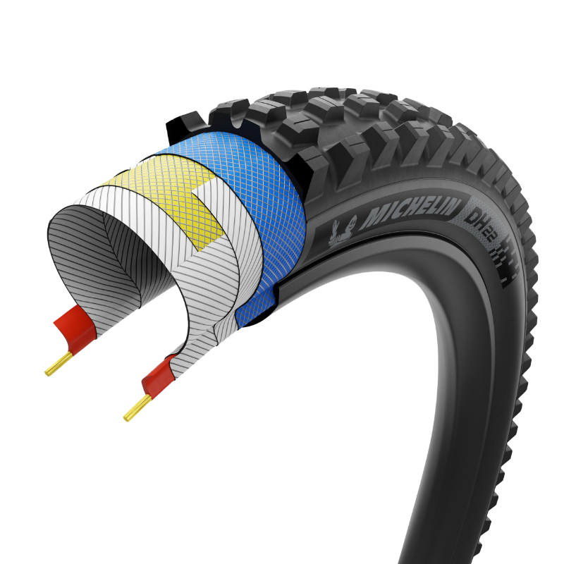 Pneu VTT Michelin DH22 Gravity 27,5 x 2,40 Racing Line noir tubeless ready - vue 6