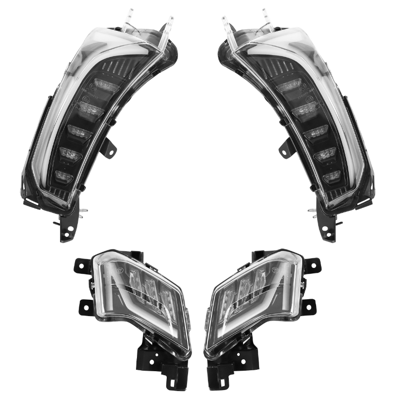 Clignotant et feu arrière LED maxiscooter Yamaha 530 TMAX 2017-2019 P2R transparent homologué CE - vue 2