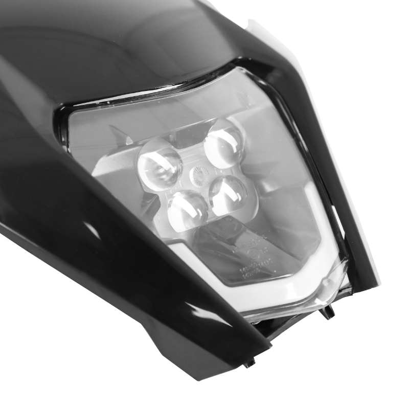 Plaque phare tête de fourche moto universel type KTM EXC 2.0 noir homologué CE LED P2R - vue 4