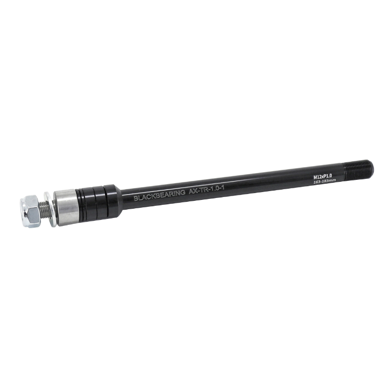Axe traversant Black Bearing remorque roue arrière filetage M12X1.0MM pour 12X142-148 (171-183MM) avec entretoise
