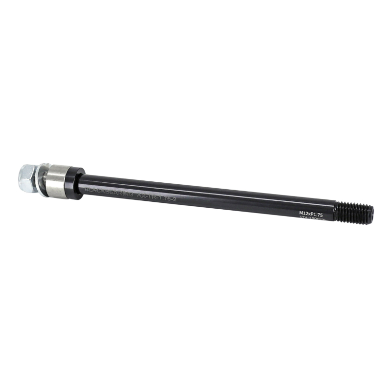 Axe traversant remorque roue arrière Black Bearing filetage M12x1.75mm pour 12x142-148 (174-180mm) avec entretoise - vue 2