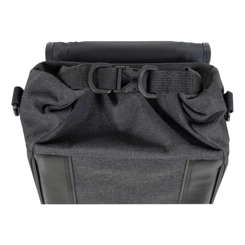 SACOCHE CAVALIERE LATERALE SHAD SR38 CAFE RACER IMPERMEABLE NOIR 10L (fixation SR SIDE BAG HOLDER vendue séparément) (X0SR38) - vue 3