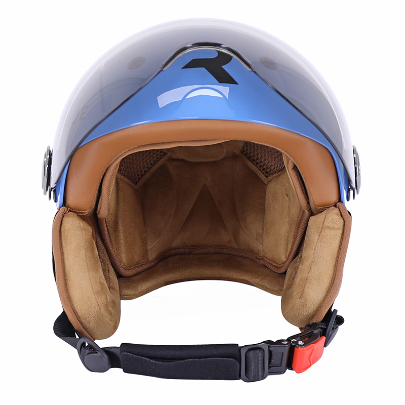 Casque vélo adulte REVOE Premium Urbain-City bleu pétrole taille 57-58 visière réglable protection oreille amovible homologation EN1078+A1 - vue 4