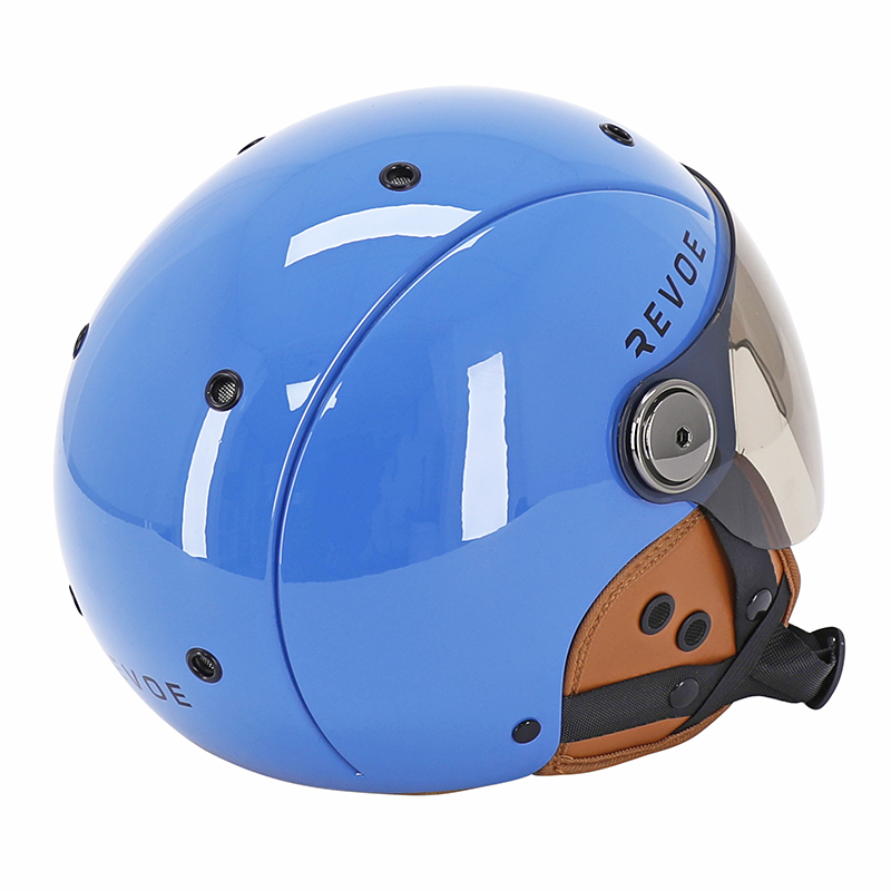 Casque vélo adulte REVOE Premium Urbain-City bleu pétrole taille 57-58 visière réglable protection oreille amovible homologation EN1078+A1 - vue 5