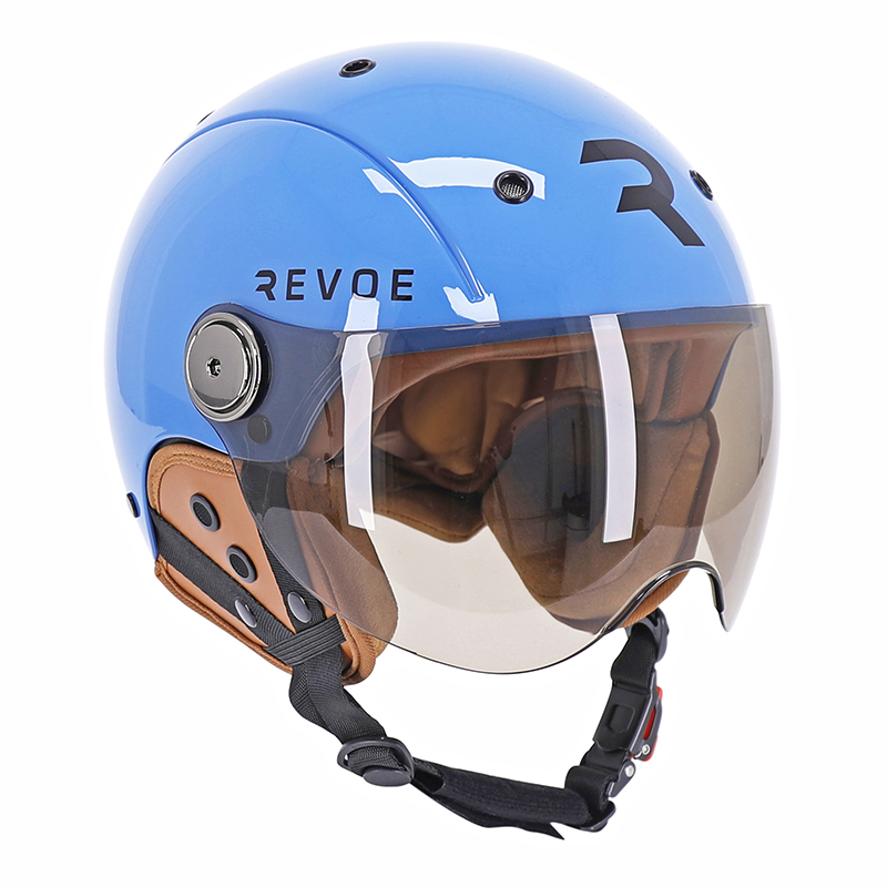 Casque vélo adulte REVOE Premium urbain-city bleu pétrole taille 59-60 visière réglable protection oreille amovible EN1078+A1 - vue 2