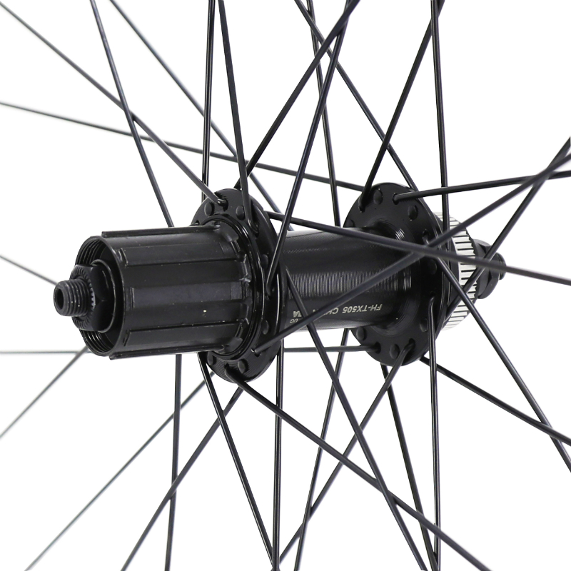 Roues VTT 27.5 disque Karma noir double paroi 32 rayons moyeu Shimano TX505 Centerlock 9-10-11V (paire) - vue 2