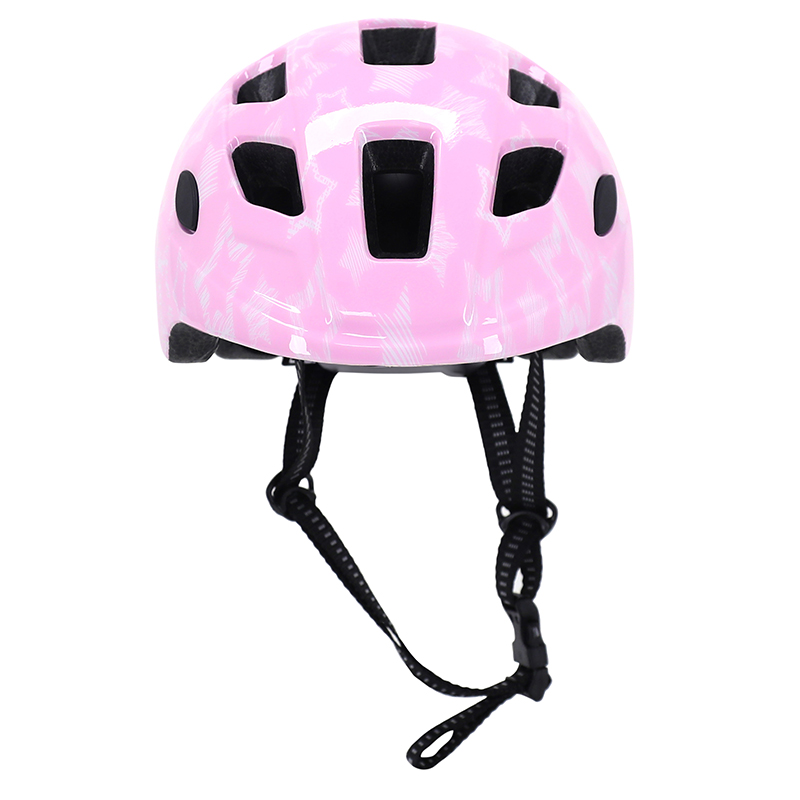 Casque vélo enfant Newton Stars rose in-mold avec lock taille 48-52 - vue 2