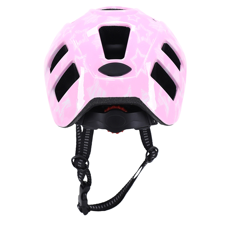 Casque vélo enfant Newton Stars rose in-mold avec lock taille 48-52 - vue 6