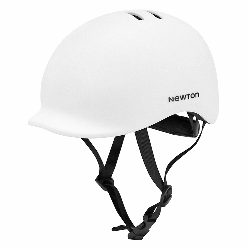 Casque vélo enfant Newton Urban blanc mat taille 48-52 - vue 3