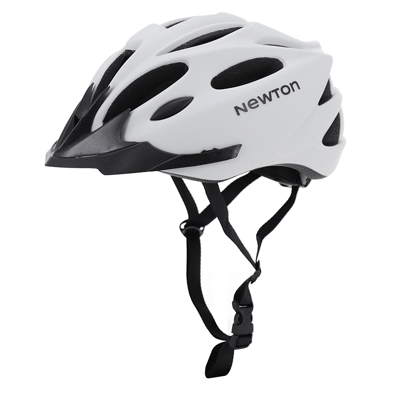 Casque vélo adulte Newton route-VTT sport gris clair mat in-mold Fidlock 55-58 cm avec visière - vue 3