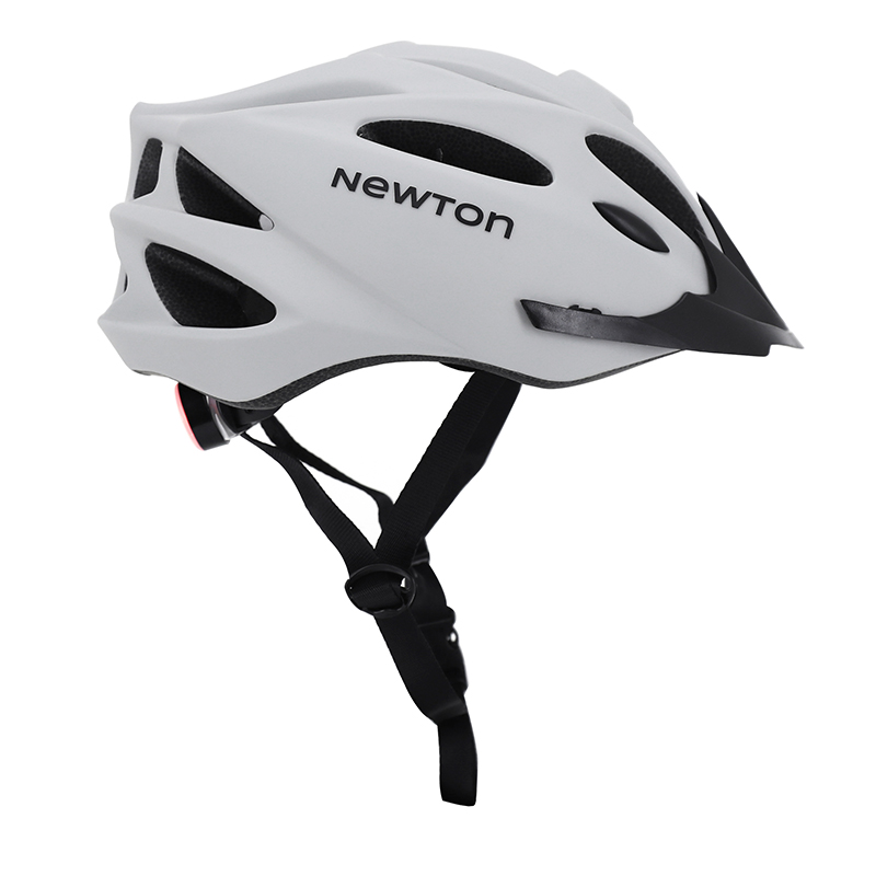 Casque vélo adulte Newton route-VTT sport gris clair mat in-mold Fidlock 55-58 cm avec visière - vue 8