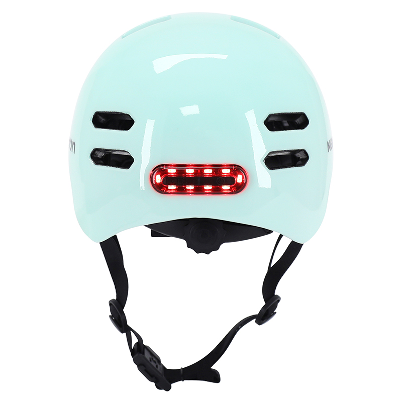 Casque vélo adulte Newton urbain-city V4 vert pastel taille 55-58 avec éclairage intégré et visière - vue 6