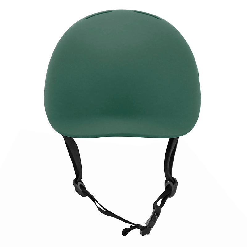 Casque vélo adulte NEWTON urbain vert mat in-mold avec visière et éclairage intégré 55-58 cm - vue 2