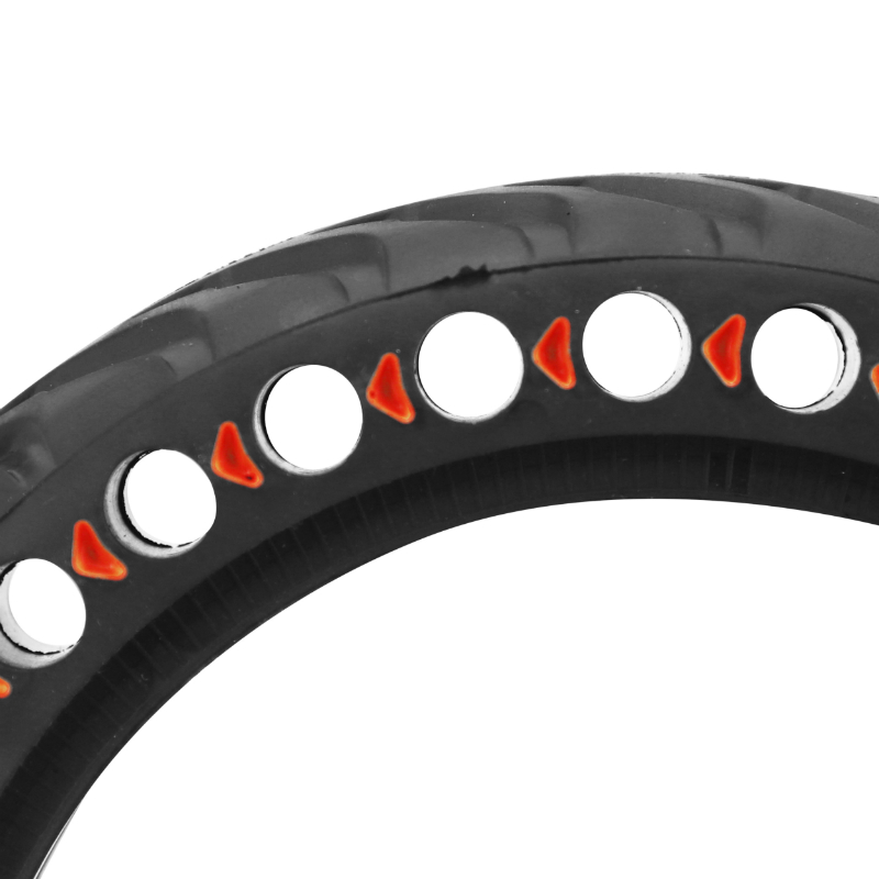 Pneu trottinette plein alvéolé P2R 8,5 x 2,00 noir et rouge - vue 2