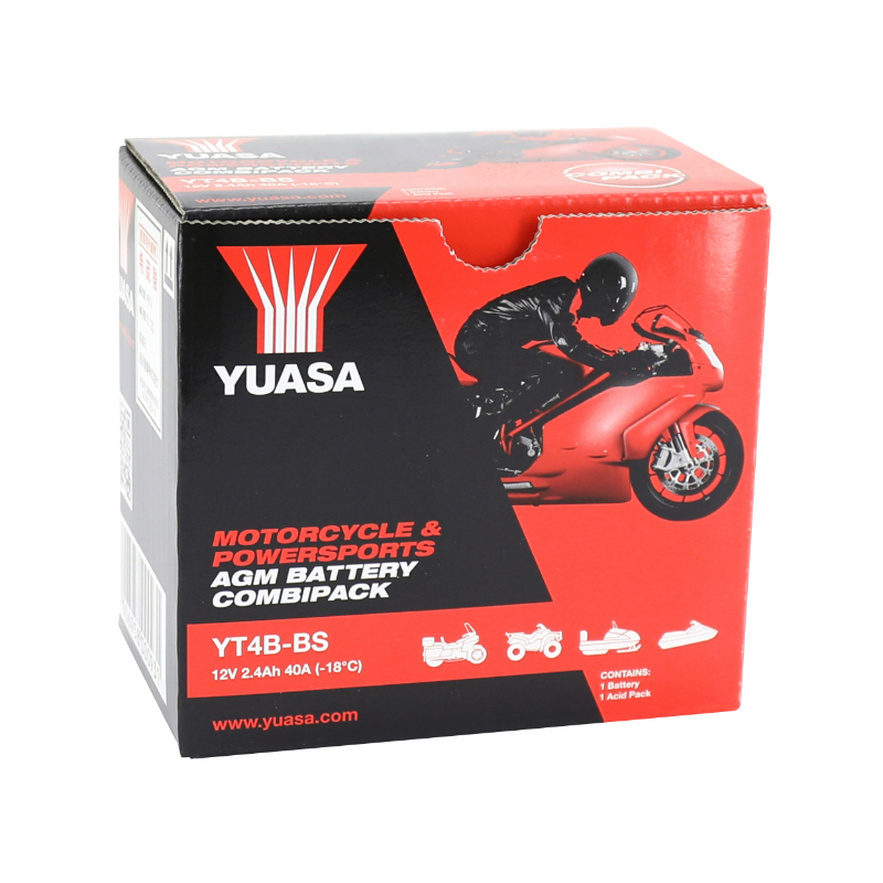 Batterie 12V 2,4 ah YT4B-BS Yuasa MF sans entretien livree avec pack acide (lg114xl39xh87mm) - vue 4