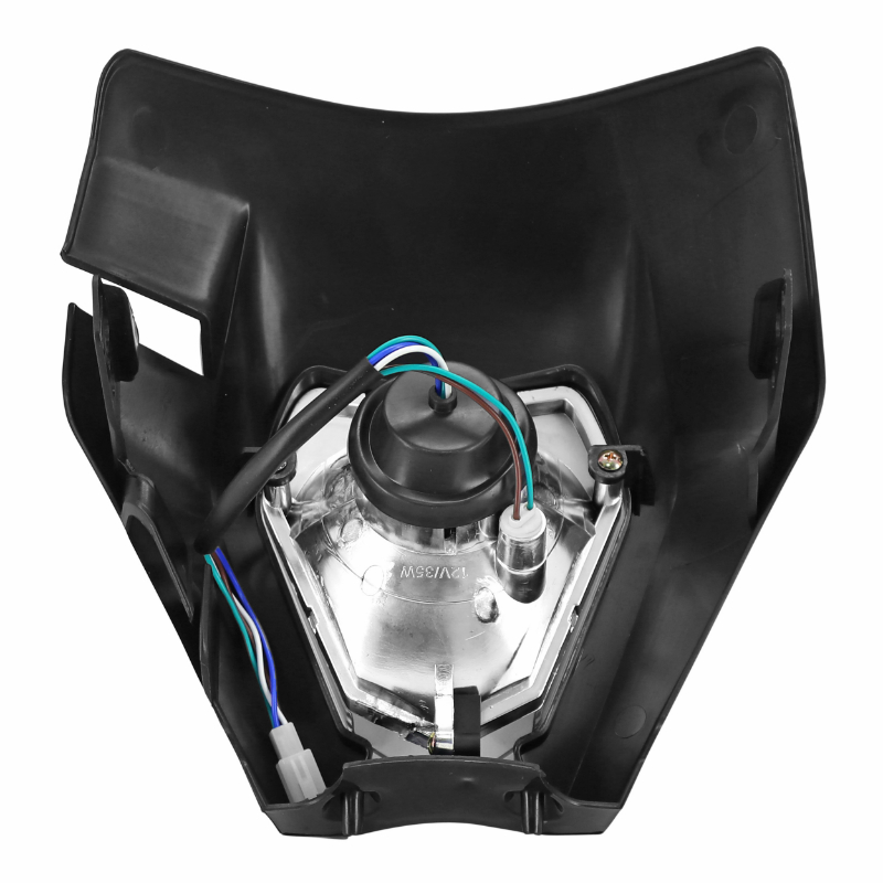 Plaque phare-tête de fourche moto universel type KTM noir P2R - vue 3