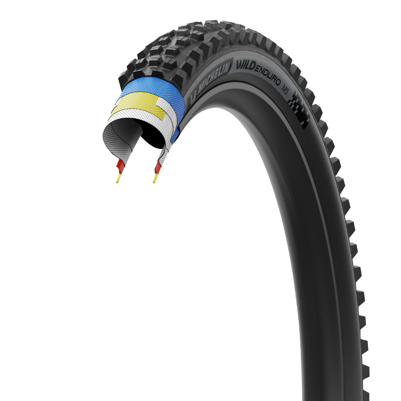 Pneu VTT Michelin Wild Enduro 29 x 2.40 MS Racing Line Tubeless Ready TS noir (61-622) - vue 4