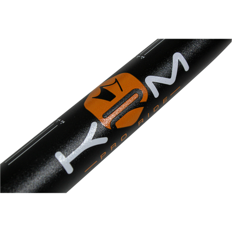 Guidon KRM Pro Ride Oversize 28,6 mm Aluminium Noir Orange avec Mousse - vue 3