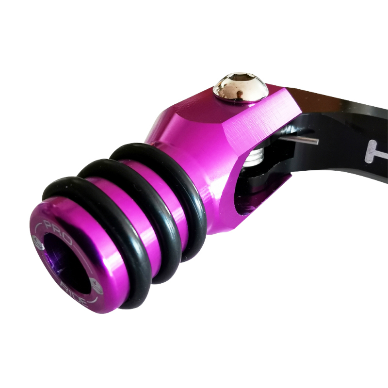 Sélecteur de vitesse KRM Pro Ride aluminium CNC noir-violet pliable Minarelli 50 AM6 Beta 50 RR Rieju 50 MRT Sherco 50 SM-R - vue 2