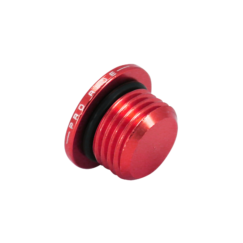 Bouchon d'huile boîte KRM Pro Ride aluminium CNC rouge Derbi 50 Senda GPR - vue 2