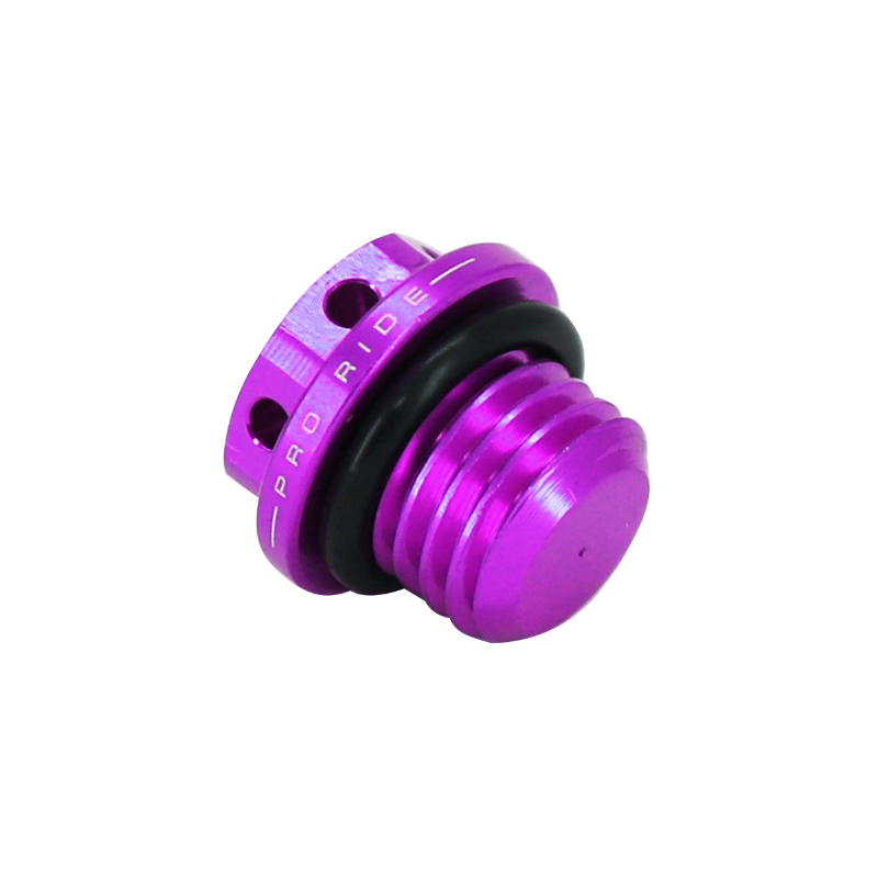 Bouchon d'huile 50 a boite Krm Pro Ride pour minarelli 50 AM6-BETA 50 rr-rieju 50 mrt-sherco 50 SM-R, se-r alu CNC violet - vue 2
