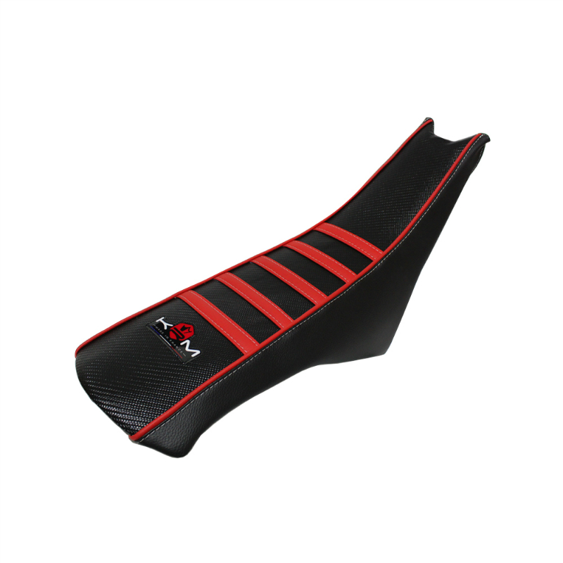 Couvre-selle KRM Pro Ride pour Aprilia 50 SX 2006-2017 noir-rouge