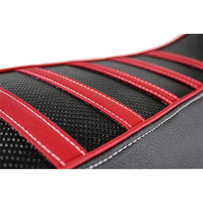 Couvre-selle KRM Pro Ride pour Aprilia 50 SX 2006-2017 noir-rouge - vue 2