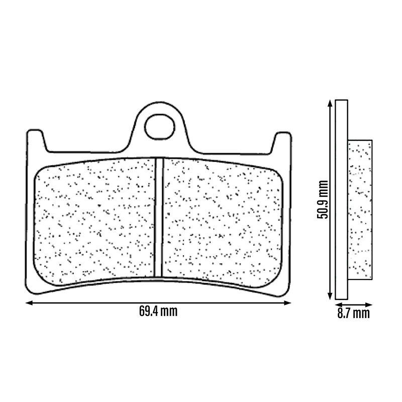 Plaquettes de frein CL Brakes Yamaha MT-07 700 MT-10 1000 XSR 900 XT Super Ténéré 1200 (2361 C60) - vue 3